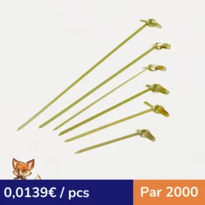Pique bambou Noshi avec extrémités en pointe et en boucle  H105mm (par 2000)