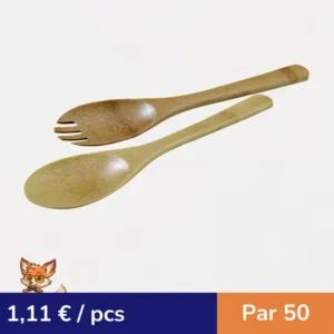Set de 2 couverts à service bambou   H250mm (par 50)