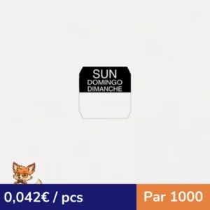 Rouleau d'étiquettes rondes noires (par 1000)