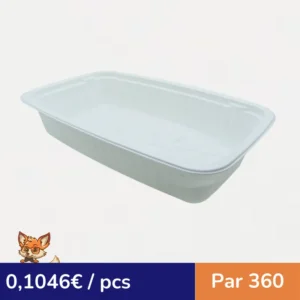 Barquette scellable de format 1/4 rectangle 264x55mm  1500ml (par 360)