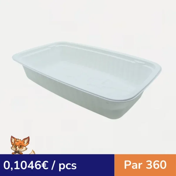 Barquette scellable de format 1/4 rectangle 264x55mm  1500ml (par 360)