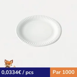 Assiette ronde en carton blanc (par 1000)