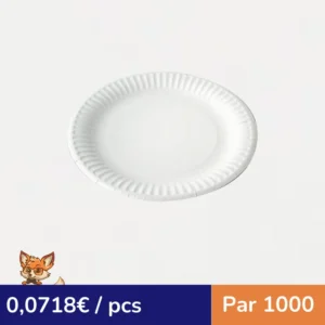 Assiette ronde en carton blanc (par 1000)