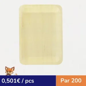 Plateau rectangulaire en bois "Scandinavie"  265x215mm H20mm (par 200)