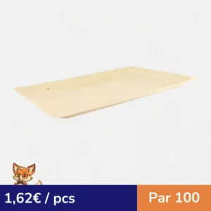 Plateau rectangulaire en bois "Scandinavie" 400x280mm H20mm (par 100)