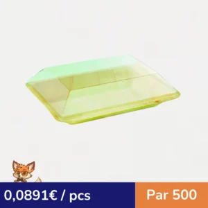 Couvercle Dôme Scandinavie transparent en plastique PET 190x140mm H20mm (par 500)