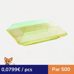 Couvercle Dôme Scandinavie transparent en plastique PET 205x135mm H38mm (par 500)