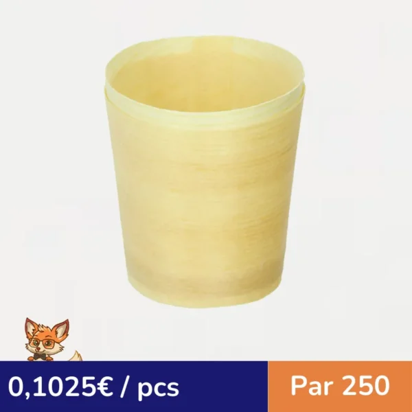 Mini gobelet bois   H45mm (par 250)