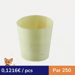 Mini gobelet bois   H58mm (par 250)
