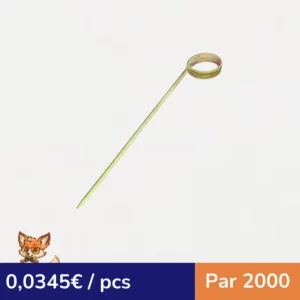 Pique bambou avec une extrémité en boucle  H120mm (par 2000)