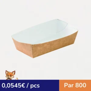 Barquette en carton kraft  120x60mm H37mm 350ml (par 800)