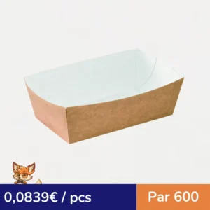 Barquette en carton kraft  145x80mm H52mm 750ml (par 600)