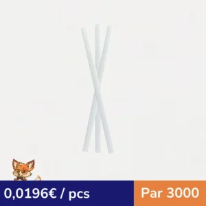 Paille pour smoothie en carton blanc  H197mm (par 3000)