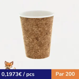 Gobelet carton et liège   H110mm 350ml (par 200)