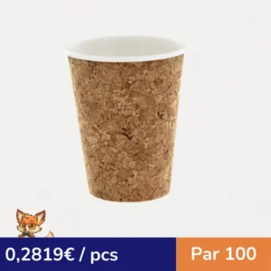 Gobelet carton et liège  H136mm 470ml (par 100)
