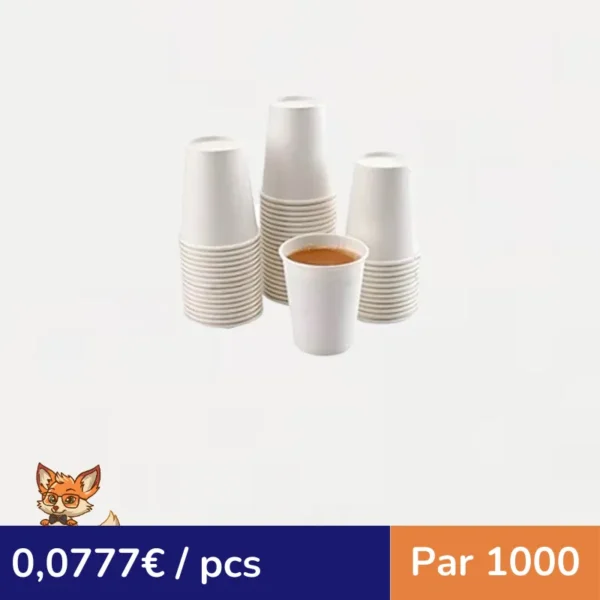 Gobelet blanc imprimé kraft   H111mm 340ml (par 1000)