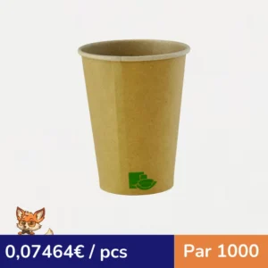 Gobelet Zen en carton kraft brun  H135mm 470ml (par 1000)