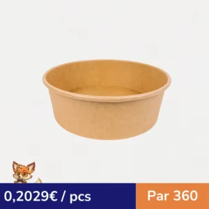 Saladier kraft "Buckaty" multi-usage  H72mm 1300ml (par 360)