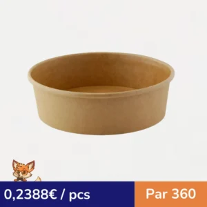 Saladier kraft "Buckaty" multi-usage  H45mm 480ml (par 360)