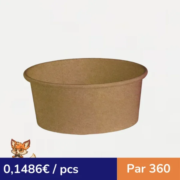 Saladier kraft "Buckaty" multi-usage  H60mm 700ml (par 360)