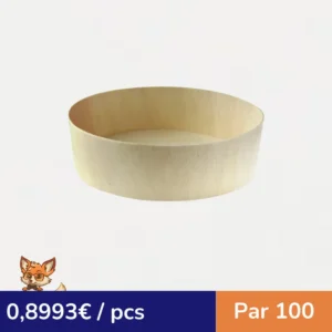 Bol rond en bois "Samourai"   H45mm 710ml (par 100)