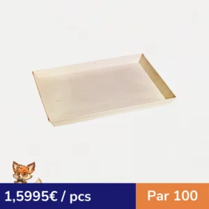Plateau rectangulaire en bois "Samouraï" 384x278mm H27mm (par 100)