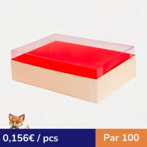 Couvercle PET transparent "Samourai"  161x114mm H50mm (par 100)