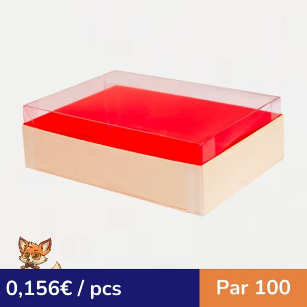 Couvercle PET transparent "Samourai"  161x114mm H50mm (par 100)