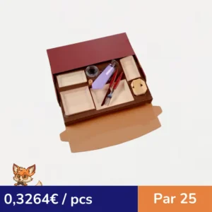 Insert carton marron pour vaisselle "Samourai" et "Klarity"  410x270mm H25mm (par 25)