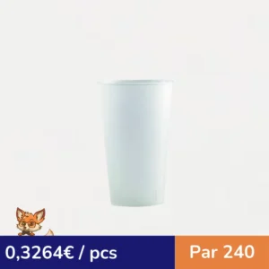 Gobelet plastique PP réemployable "Festival"   H118mm 330ml (par 240)