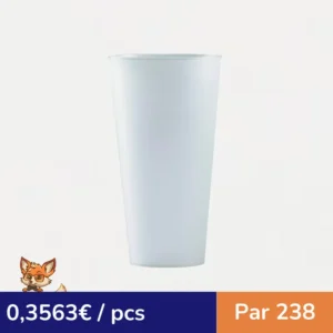Gobelet plastique PP réemployable "Festival"   H161mm 620ml (par 238)