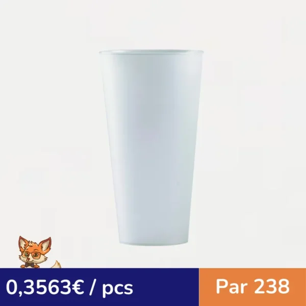Gobelet plastique PP réemployable "Festival"   H161mm 620ml (par 238)