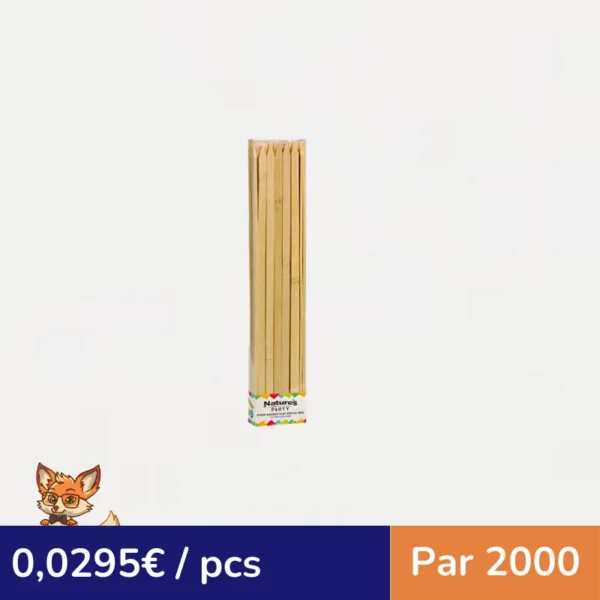 Pic bambou plat BBQ  100mm  H250mm (par 2000)