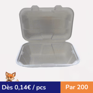 Boîte repas PULPE rectangulaire 23x16x8cm (par 200)