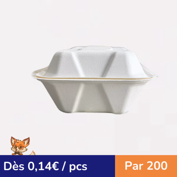 Boîte repas PULPE rectangulaire 23x16x8cm (par 200) – Image 2