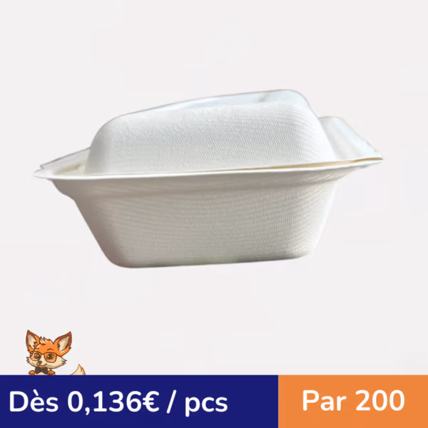 Barquette Panini PULPE Blanche 29x27x3cm (par 200) – Image 2